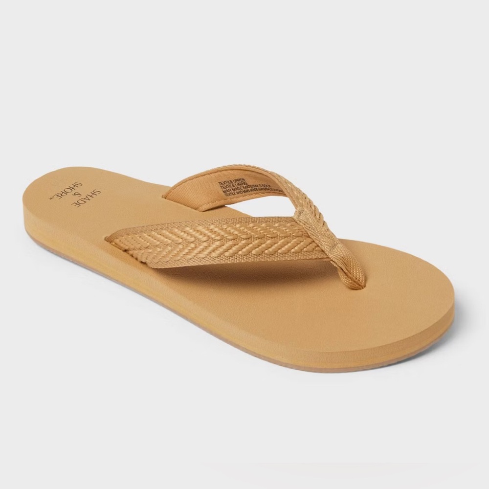 Women’s Shade & Shore Tan Braided Flip Flop “Nico” Sandals. Size 8. - Picture 3 of 16